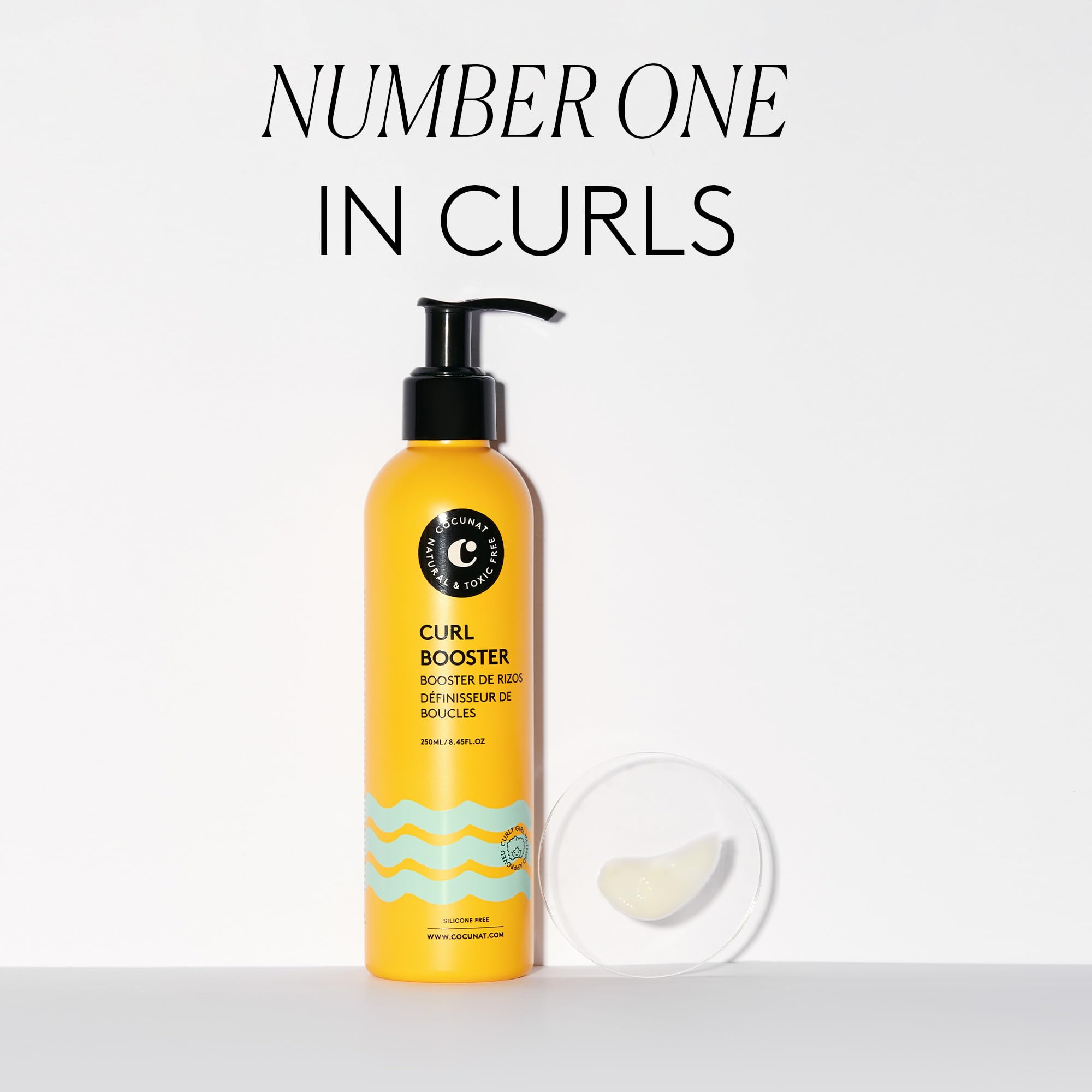 COCUNAT 3 Curl Booster - Defining Gel for Frizz-Free, Deeply Moisturized Curls | Silicone Free 8.5 fl oz