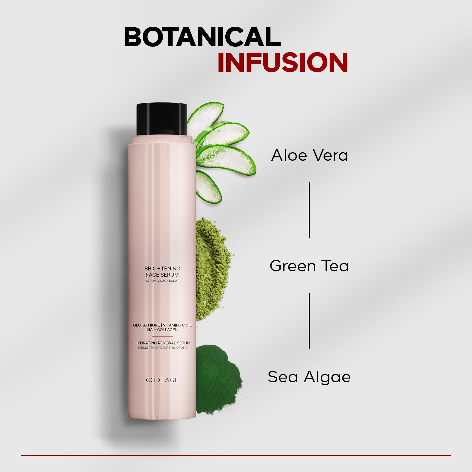 Codeage Maison Rouge Brightening Serum Refill – Glutathione, Vitamin C, Hyaluronic Acid & Collagen