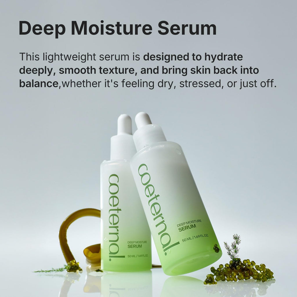 Coeternal Deep Moisture Serum — Hydrating Algae11 Serum with Niacinamide & Arginine, Fragrance-Free, 50ml
