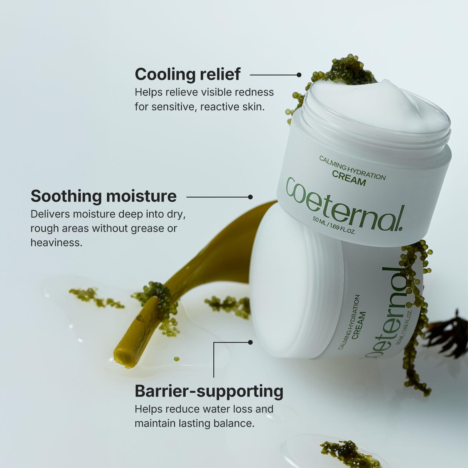 Coeternal Calming Hydration Cream – Lightweight Barrier-Repair Moisturizer for Redness-Prone, Oily Skin