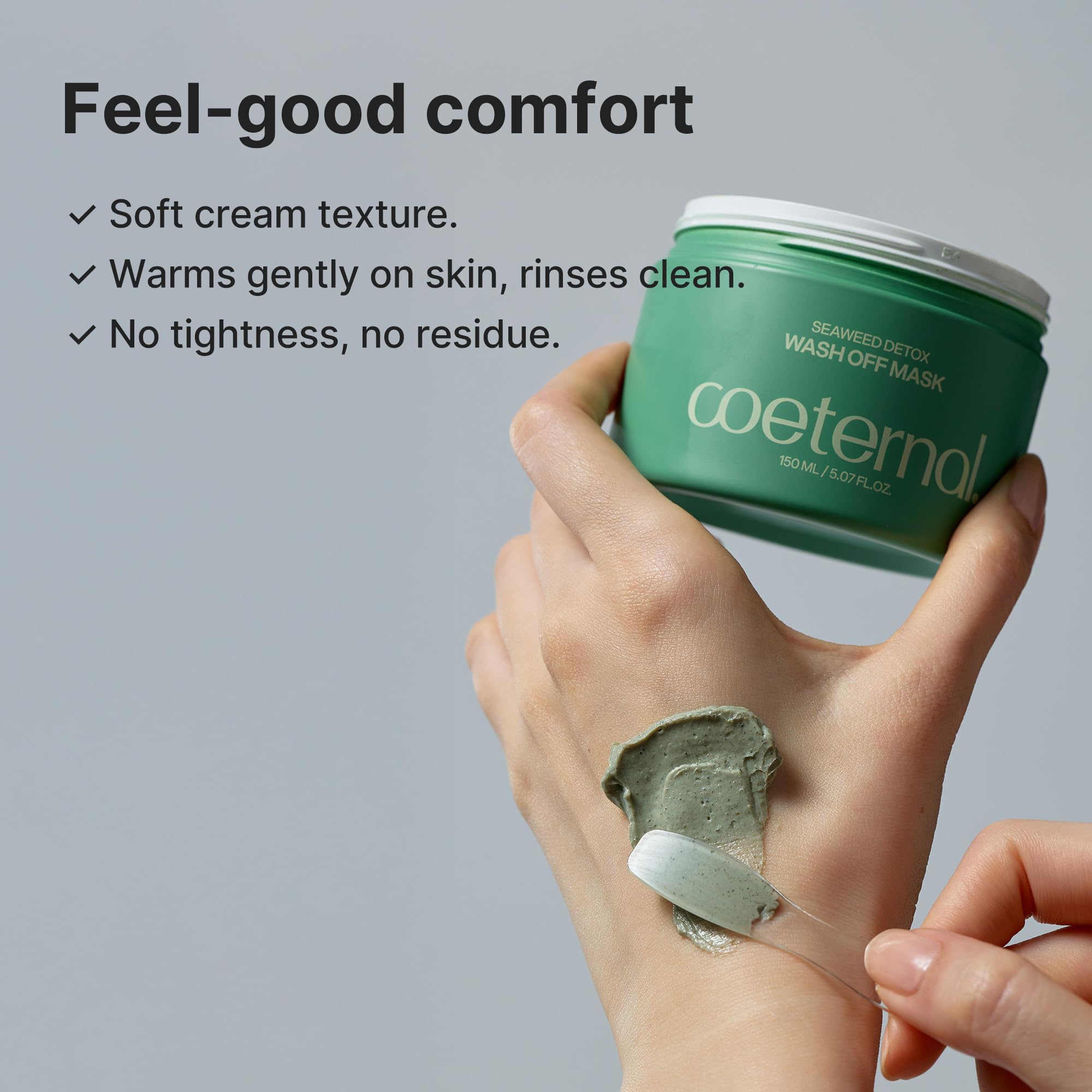 coeternal Seaweed Detox Wash Off Mask – Cooling Clay Mask for Pores & Deep Cleansing (200 ml)