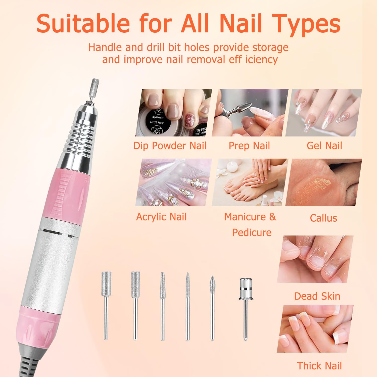 CoFashion 30000rpm Electric Nail Drill Kit – Professional Efile for Acrylic & Gel Nails