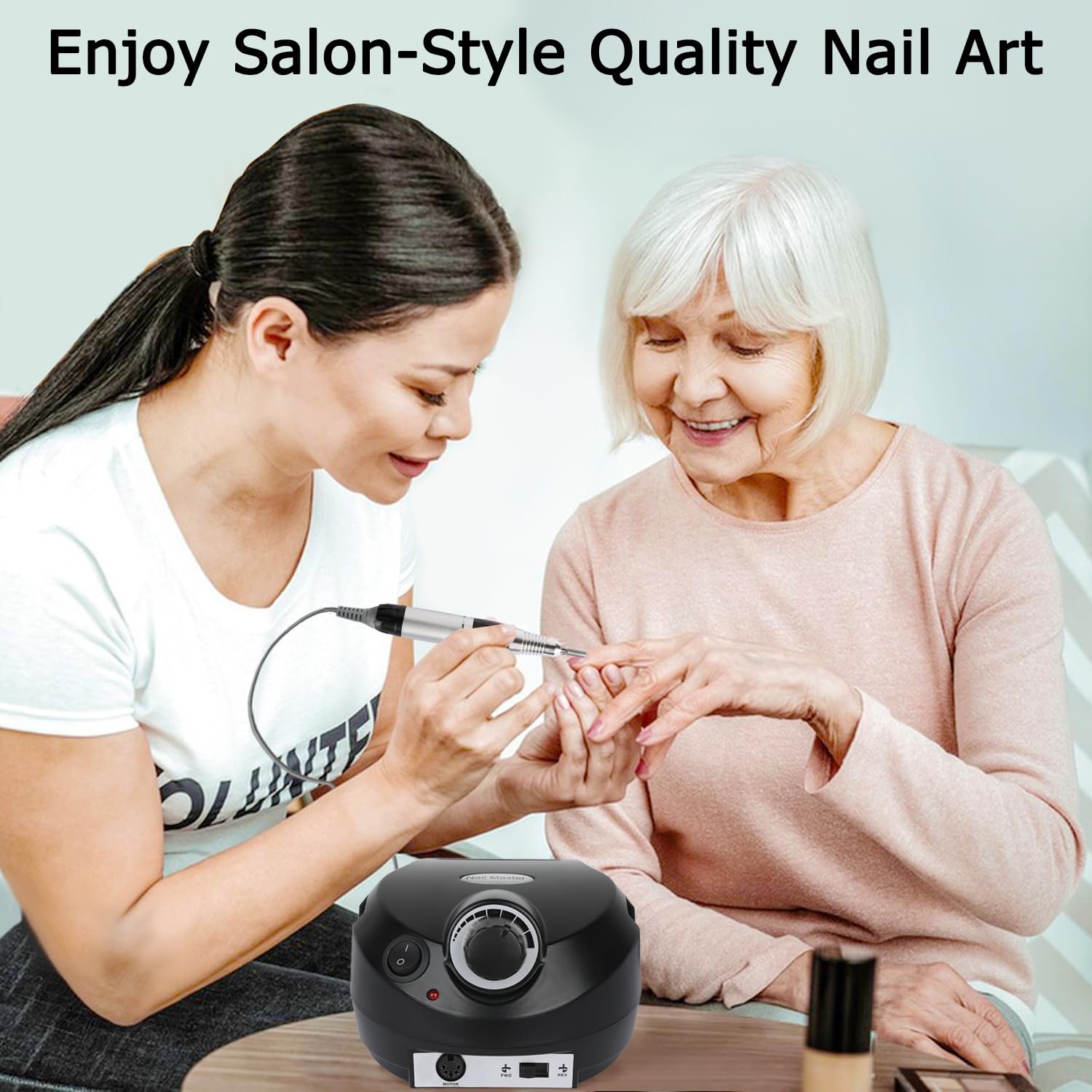 CoFashion Professional Nail Drill with Pedal – 30000 RPM E-File for Home or Salon