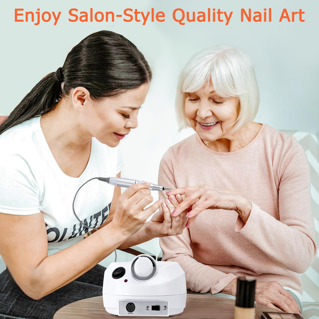 CoFashion Acrylic Nail Drill 30000 RPM with Foot Pedal – E File for Gel Nails