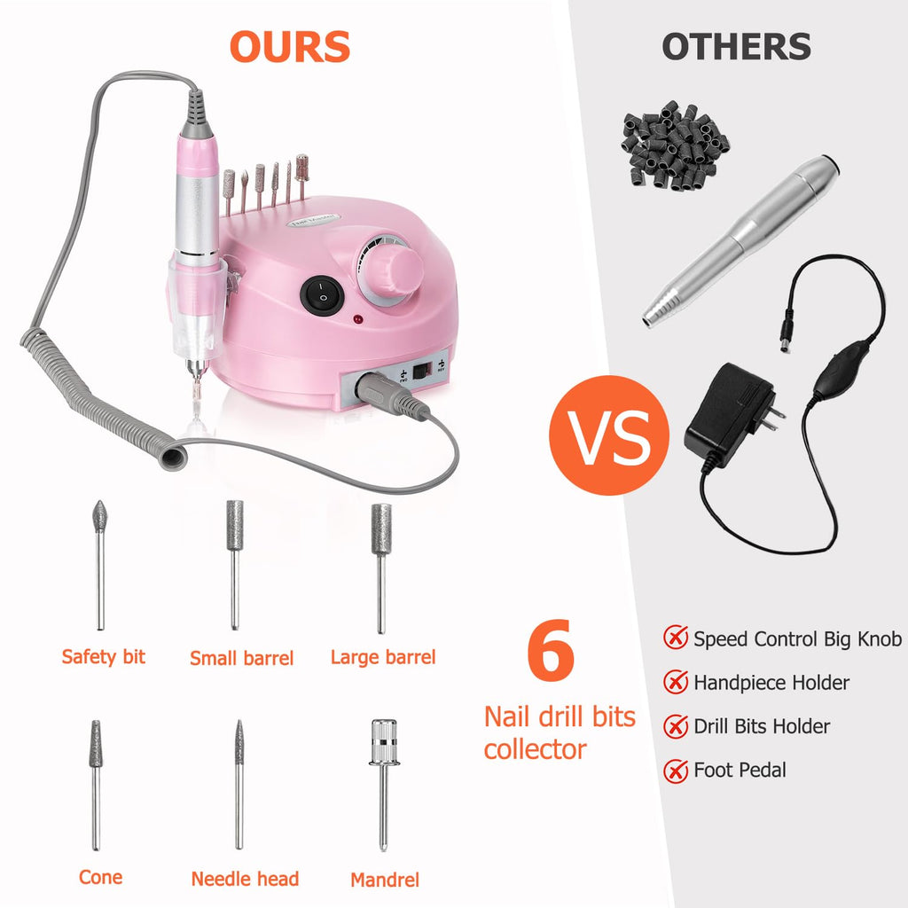 CoFashion 30000rpm Electric Nail Drill Kit – Professional Efile for Acrylic & Gel Nails