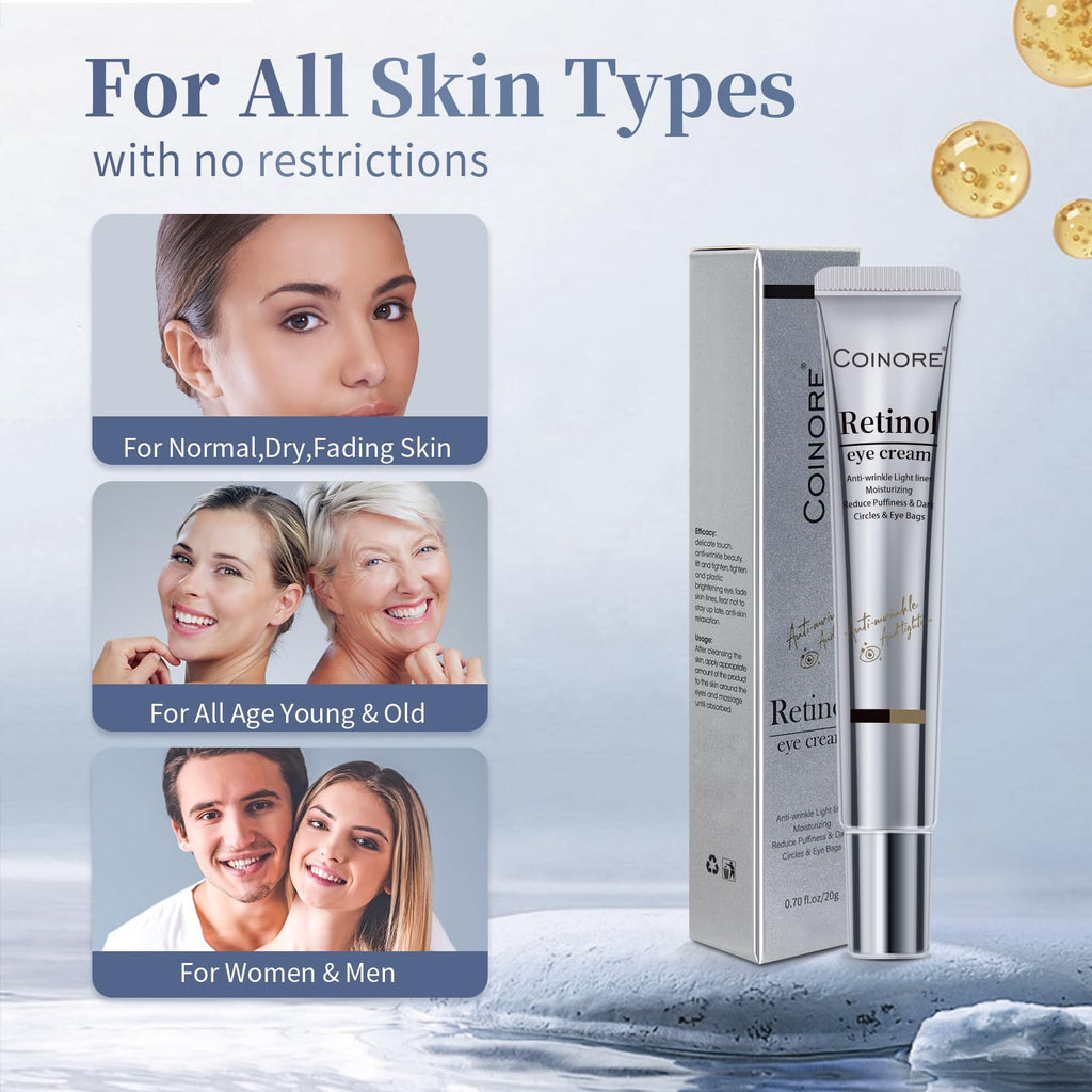 Coinore Retinol Under Eye Cream – Dark Circles, Puffiness & Fine Lines