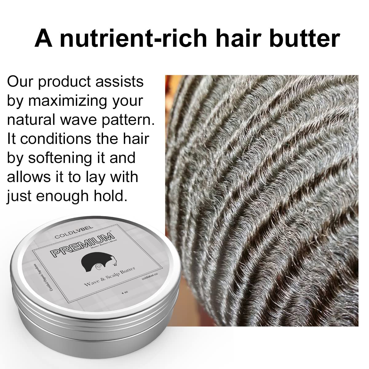 COLDLABEL Premium Wave and Scalp Butter – Gentle, Natural Styling