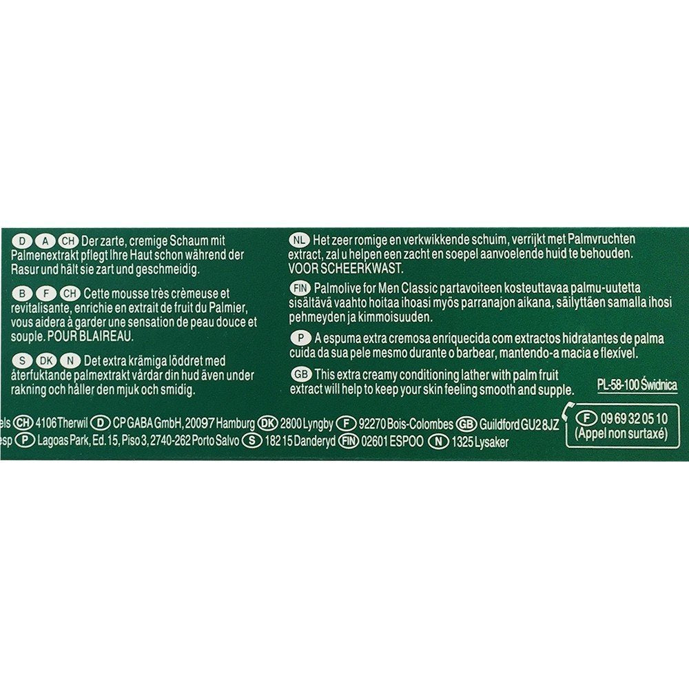Palmolive For Men Classic Shave Cream 4x Pack with Palm Extract – 100ml Each | Colgate