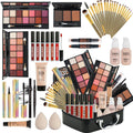 Coliusa All-in-One Makeup Kit for Women | Complete Set with Eyeshadow Palette, Foundation, Lip Gloss