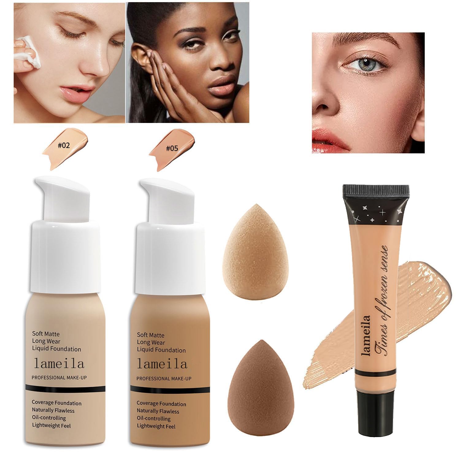 Coliusa All-in-One Makeup Kit for Women | Complete Set with Eyeshadow Palette, Foundation, Lip Gloss