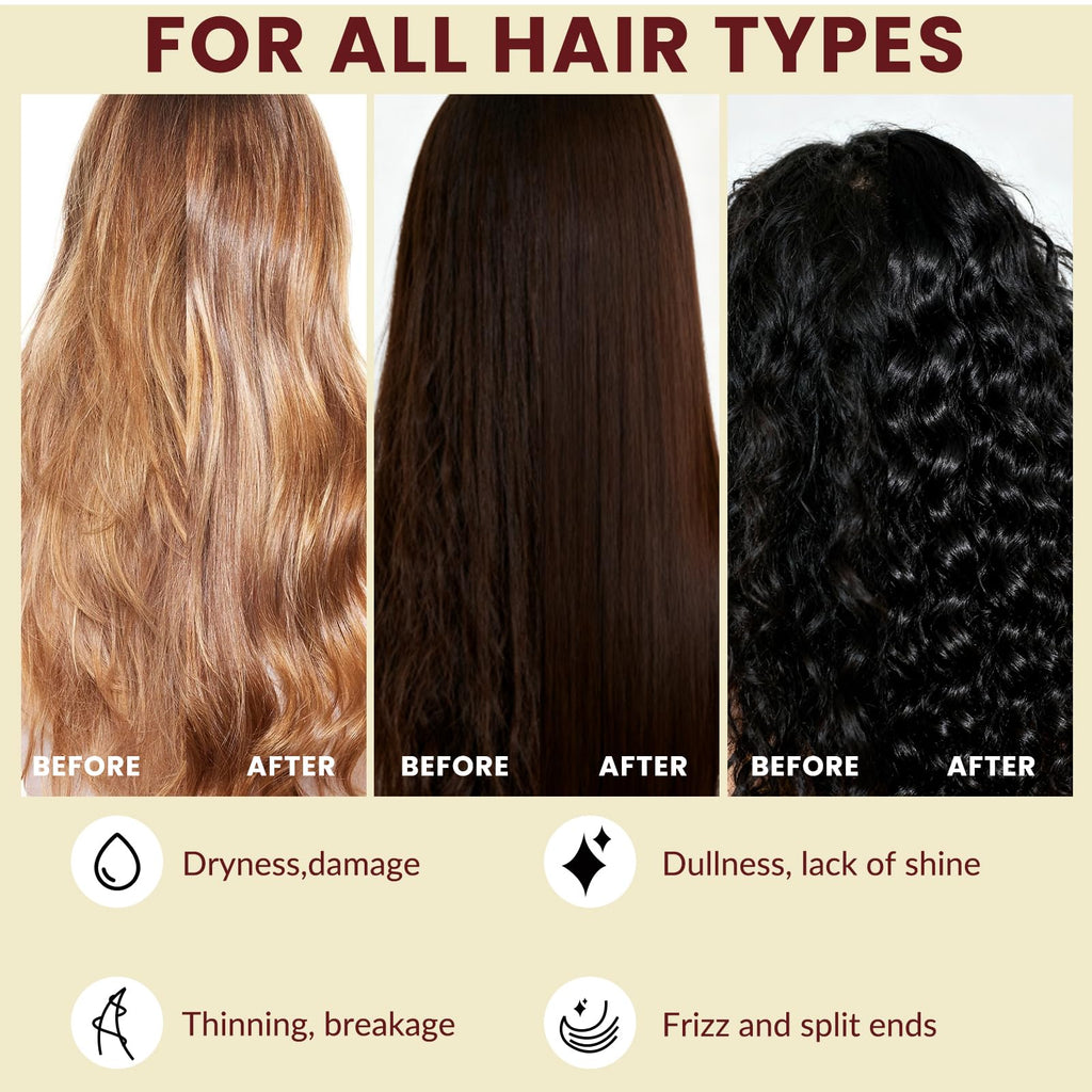Collagen Hair Mask & Argan Oil Set – Deep Conditioning for Damaged Hair (3.38 fl oz + 7.06 oz)