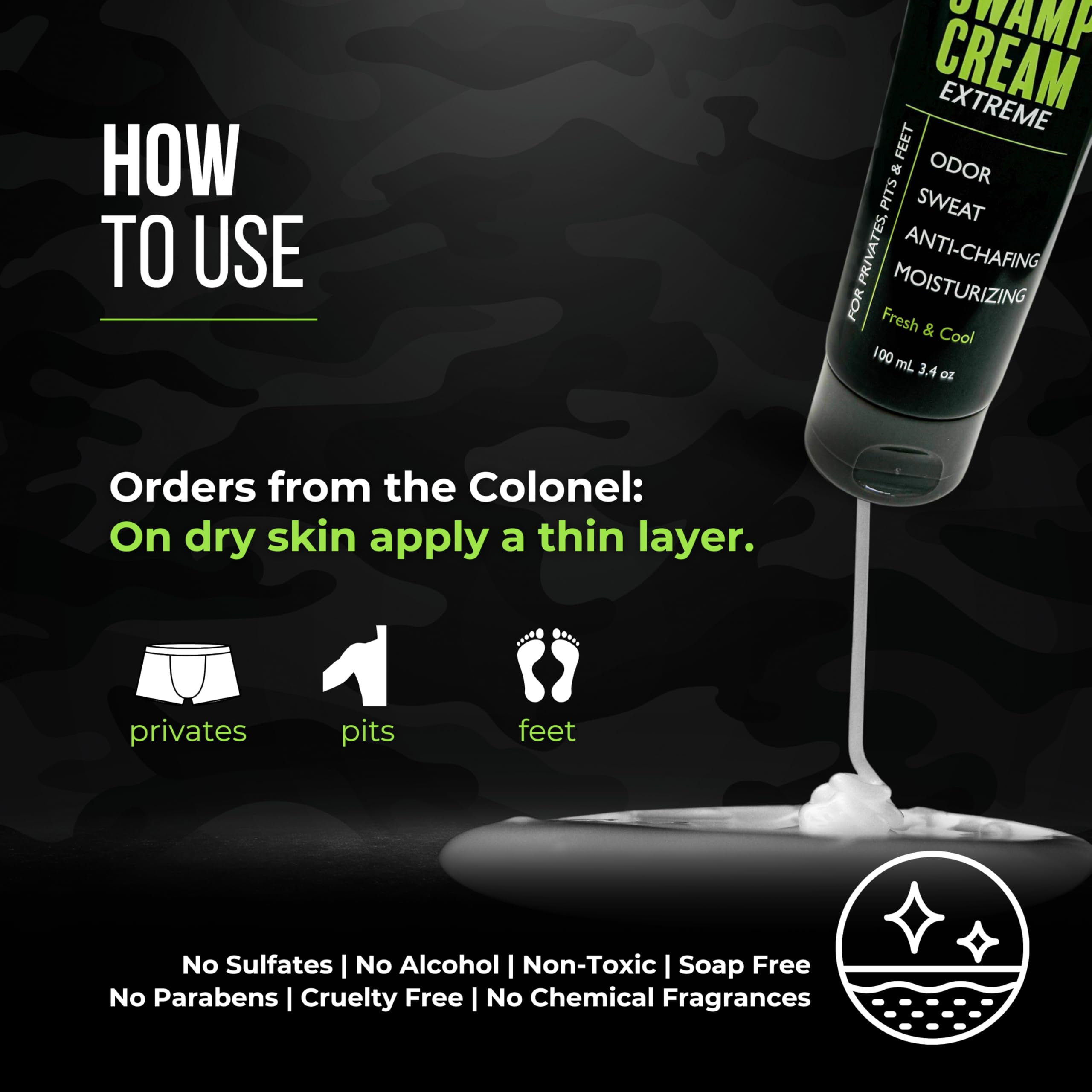 Colonel Tickle Deodorant Cream for Men - 3.4 oz | Lab-Verified, Pine Sage, Mess-Free, Multi-Zone Protection