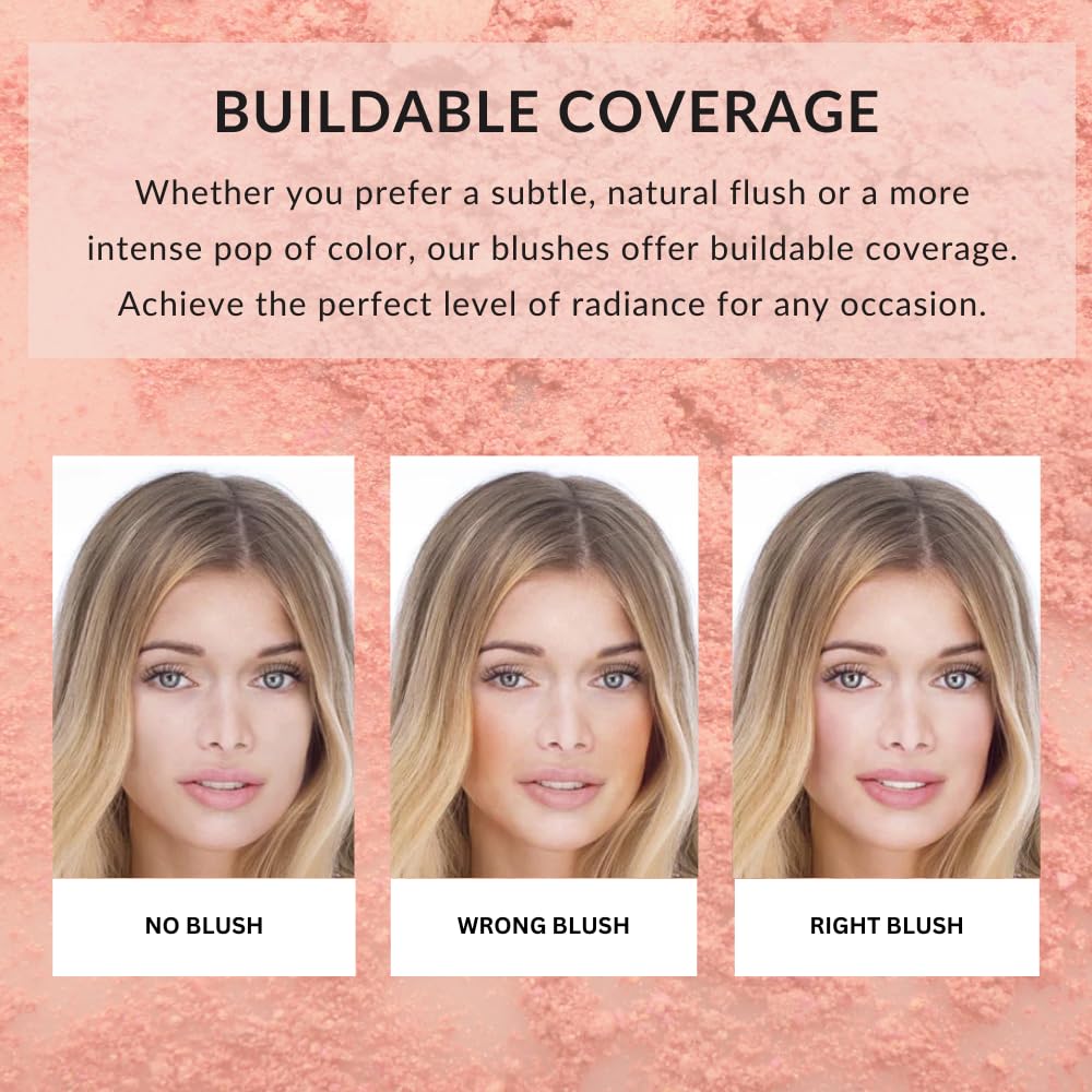 Color Pro Blush by Color Me Beautiful - Pressed Powder Blush with Buildable Coverage for Complexion Enhancement