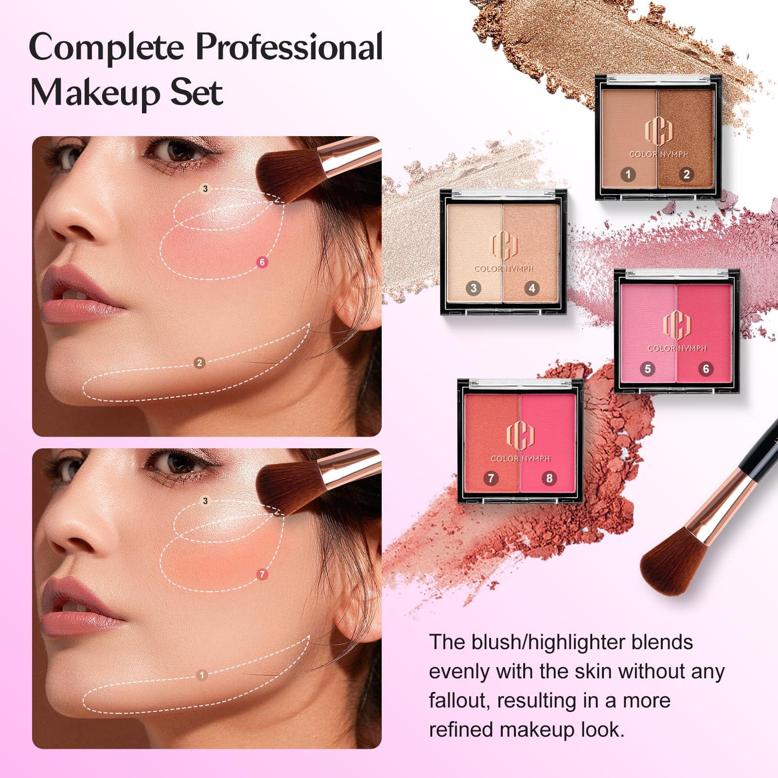Color Nymph All-in-One Makeup Kit for Teens – 36 Eyeshadows + Train Case