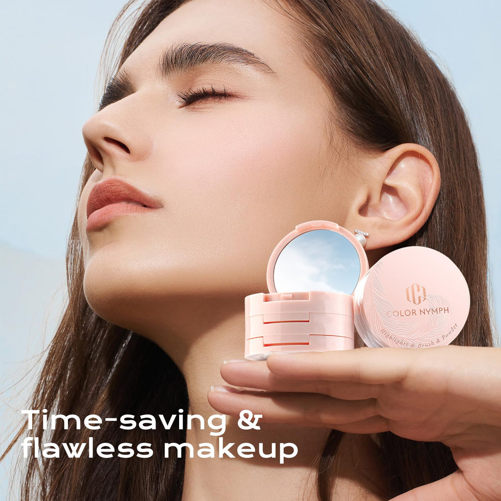 Color Nymph 3-Color Contour Blush Highlighter Palette – Pink | Travel-Size Makeup Kit