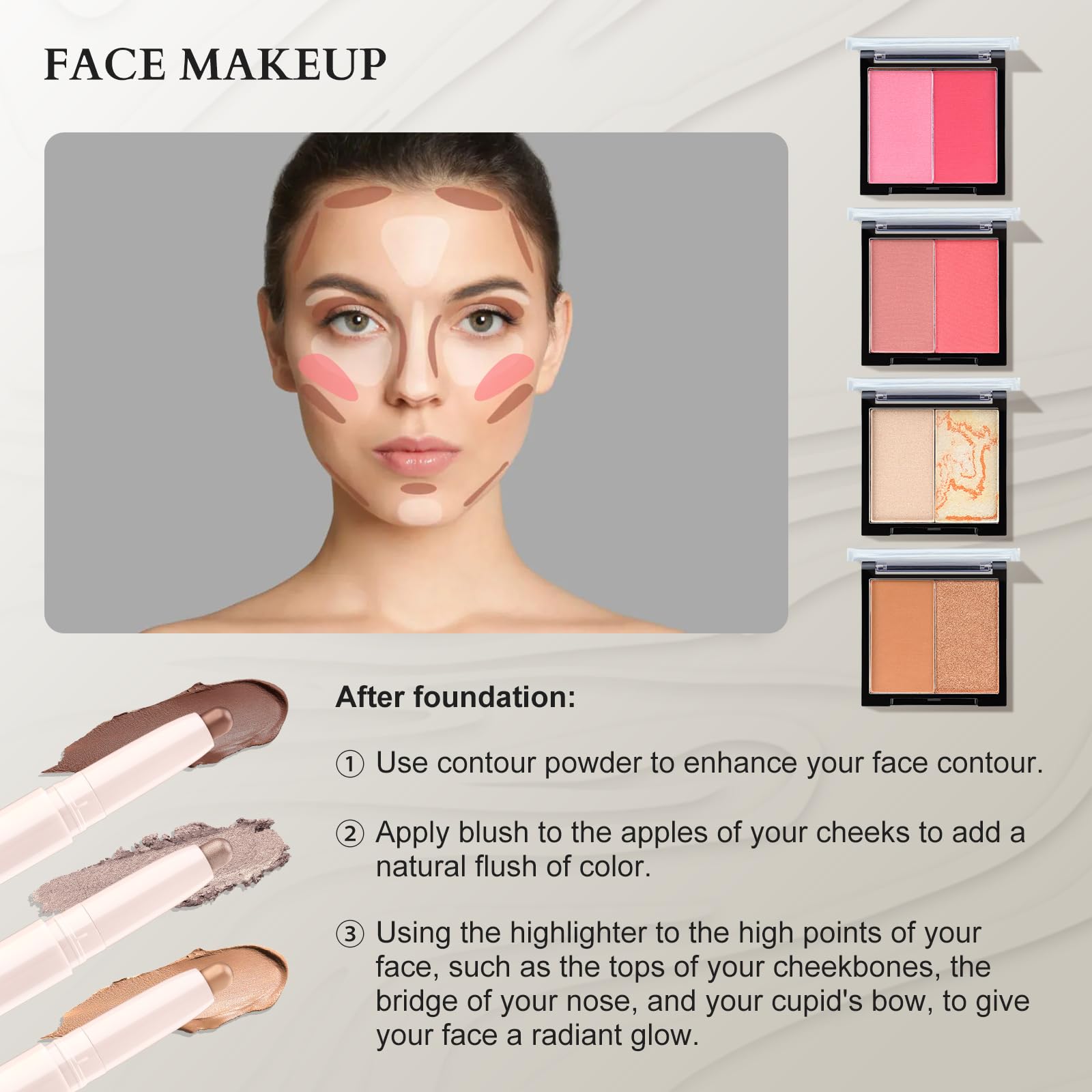 Color Nymph Professional Makeup Set for Teens & Women – Train Case Included