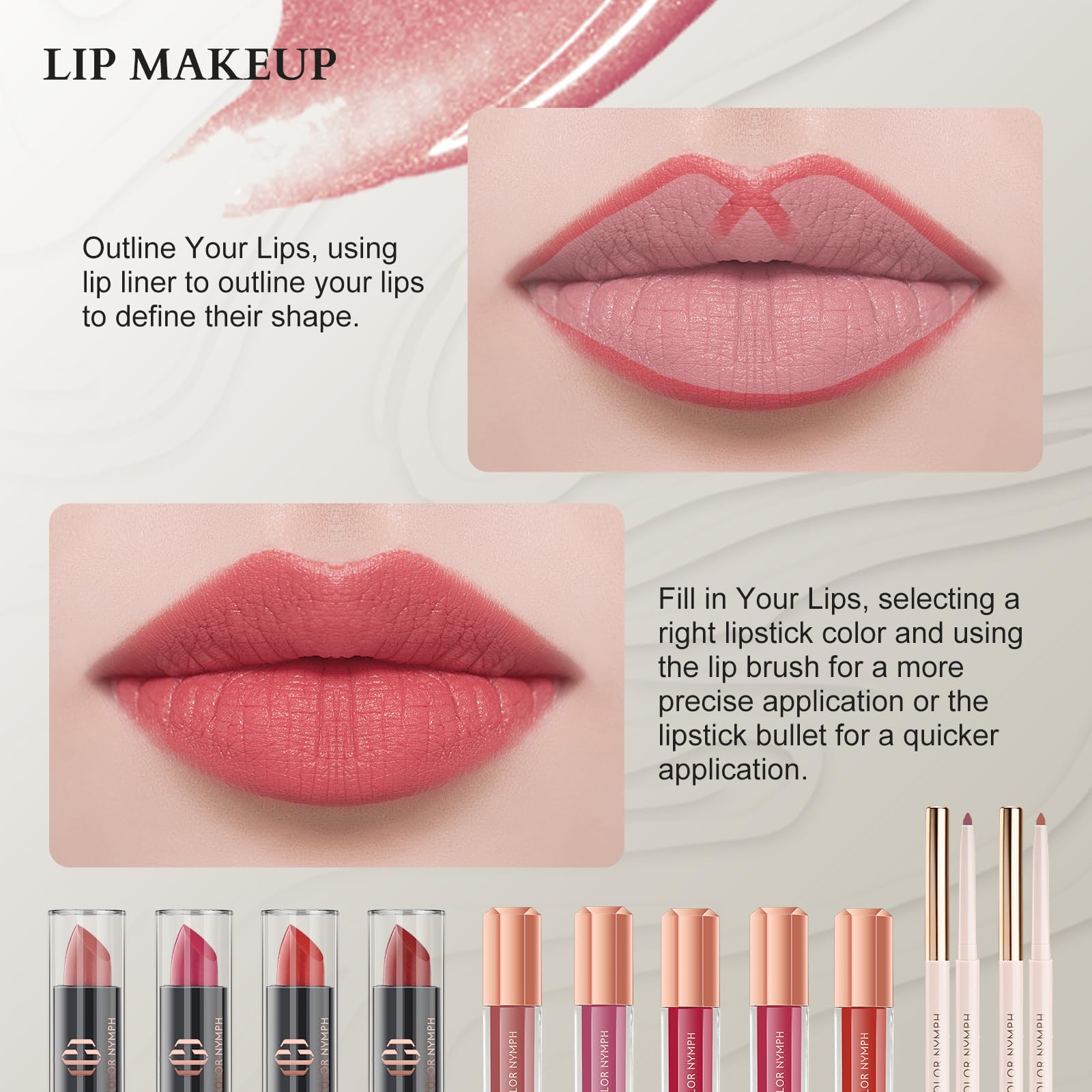 Color Nymph All-in-One Makeup Set for Teens & Women | Train Case Kit