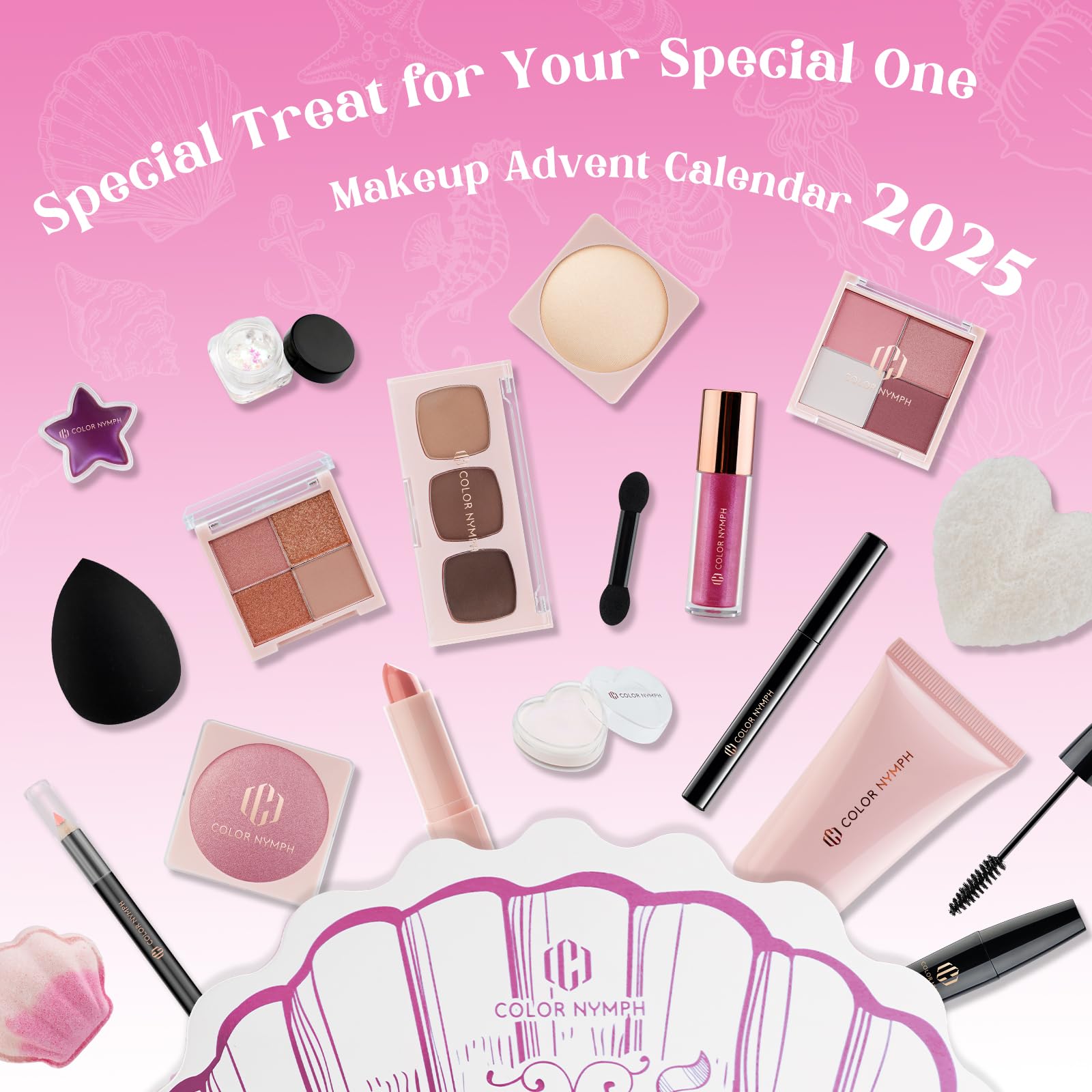 Color Nymph Makeup Advent Calendar 2025 – 24 Days of Surprises Gift Set (Pink)