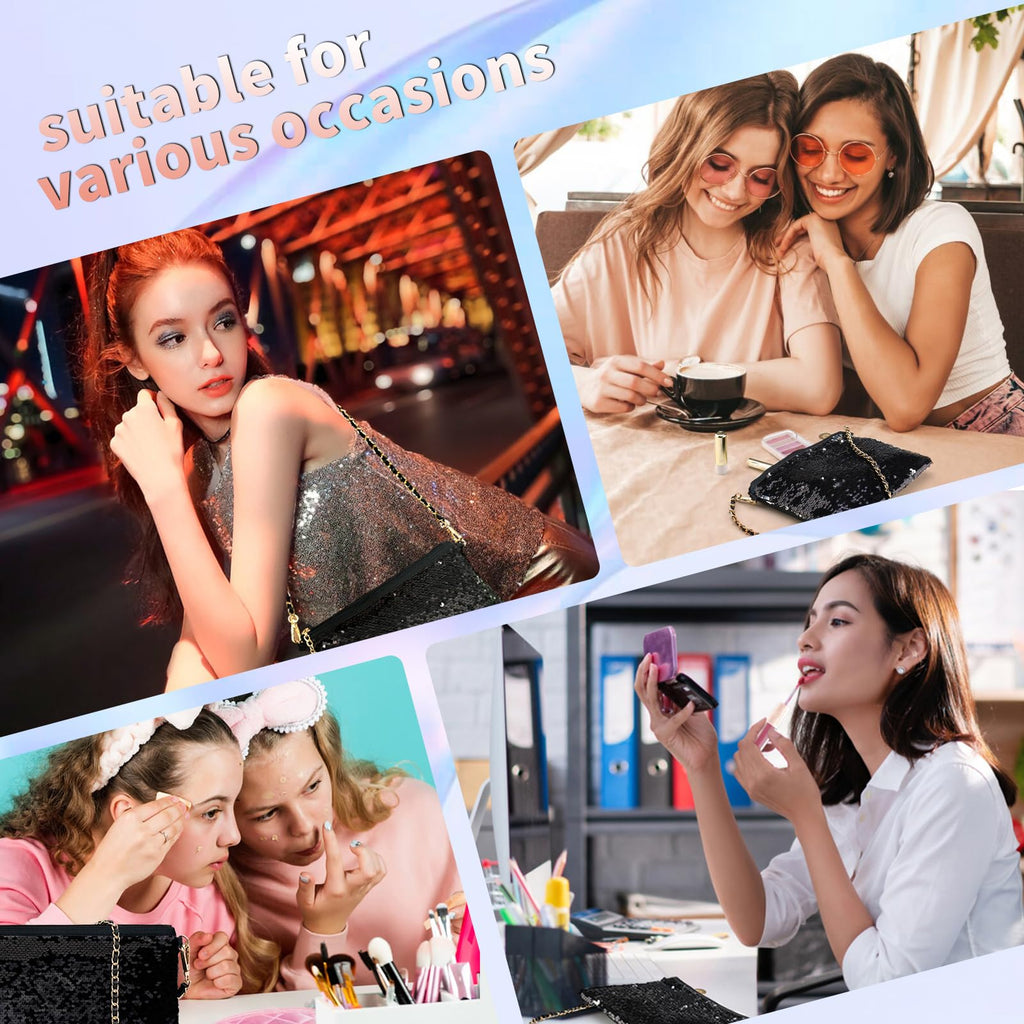 Color Nymph Teen Girls Makeup Kit — All-In-One 9-Color Eyeshadow Palette, Liquid Blush, Lip Glaze & Sequin Bag