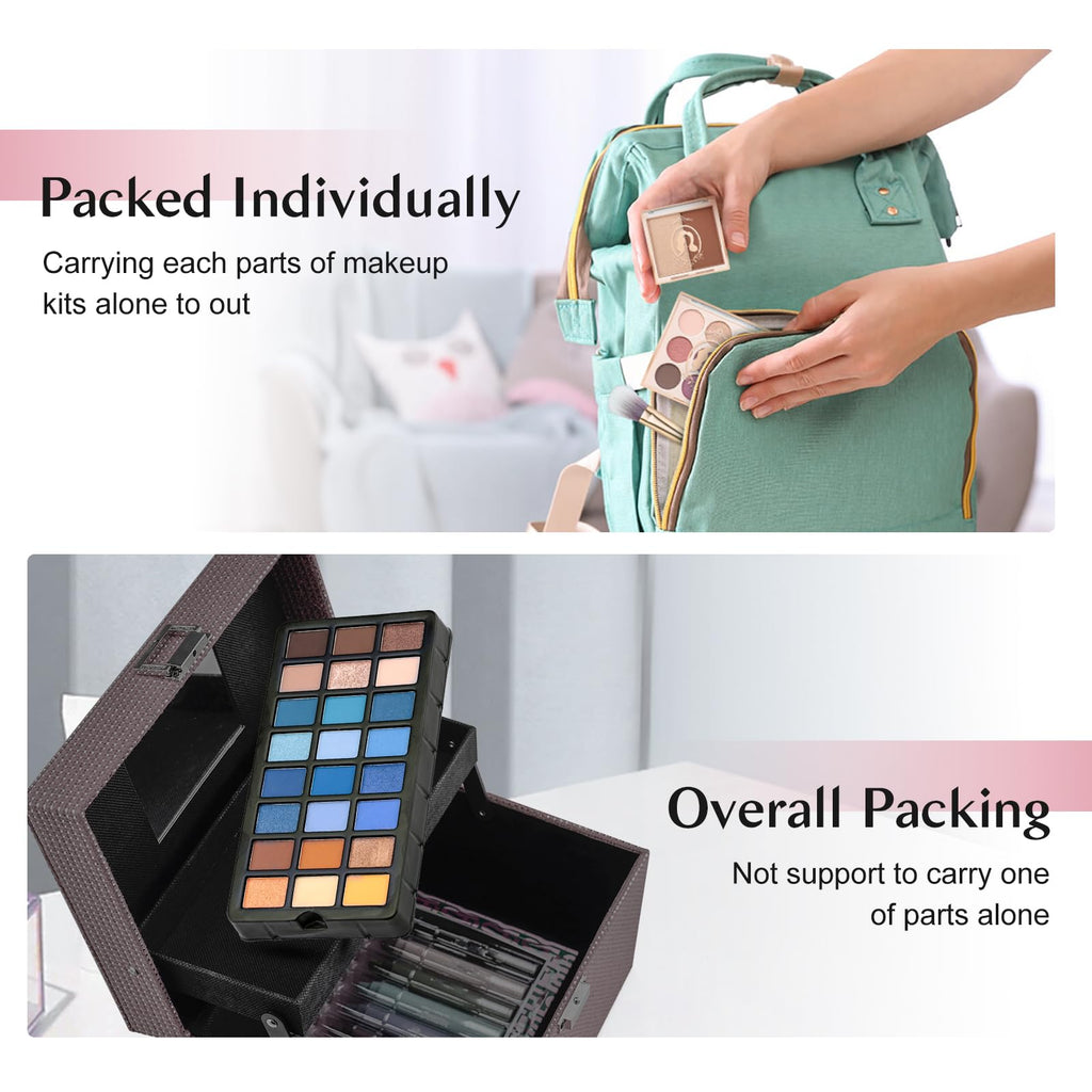 Color Nymph Mysterious Teens Makeup Kit – All-In-One Beginner Set in Pink Train Case