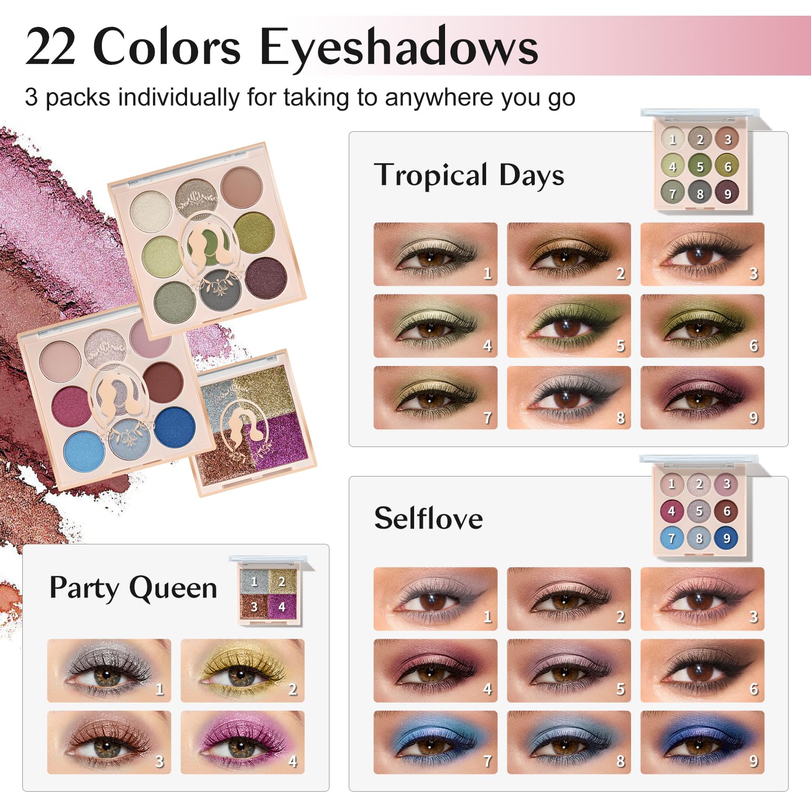 Color Nymph Mysterious Teens Makeup Kit – All-In-One Beginner Set in Pink Train Case