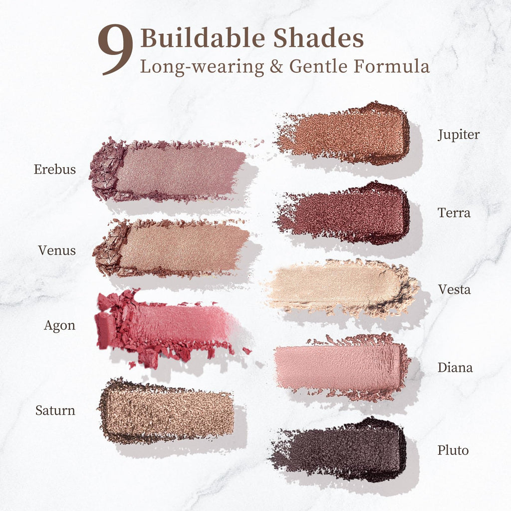 Color Nymph Naked Eyeshadow & Blush Palette Set – Highly Pigmented, Travel-Friendly Face Palette