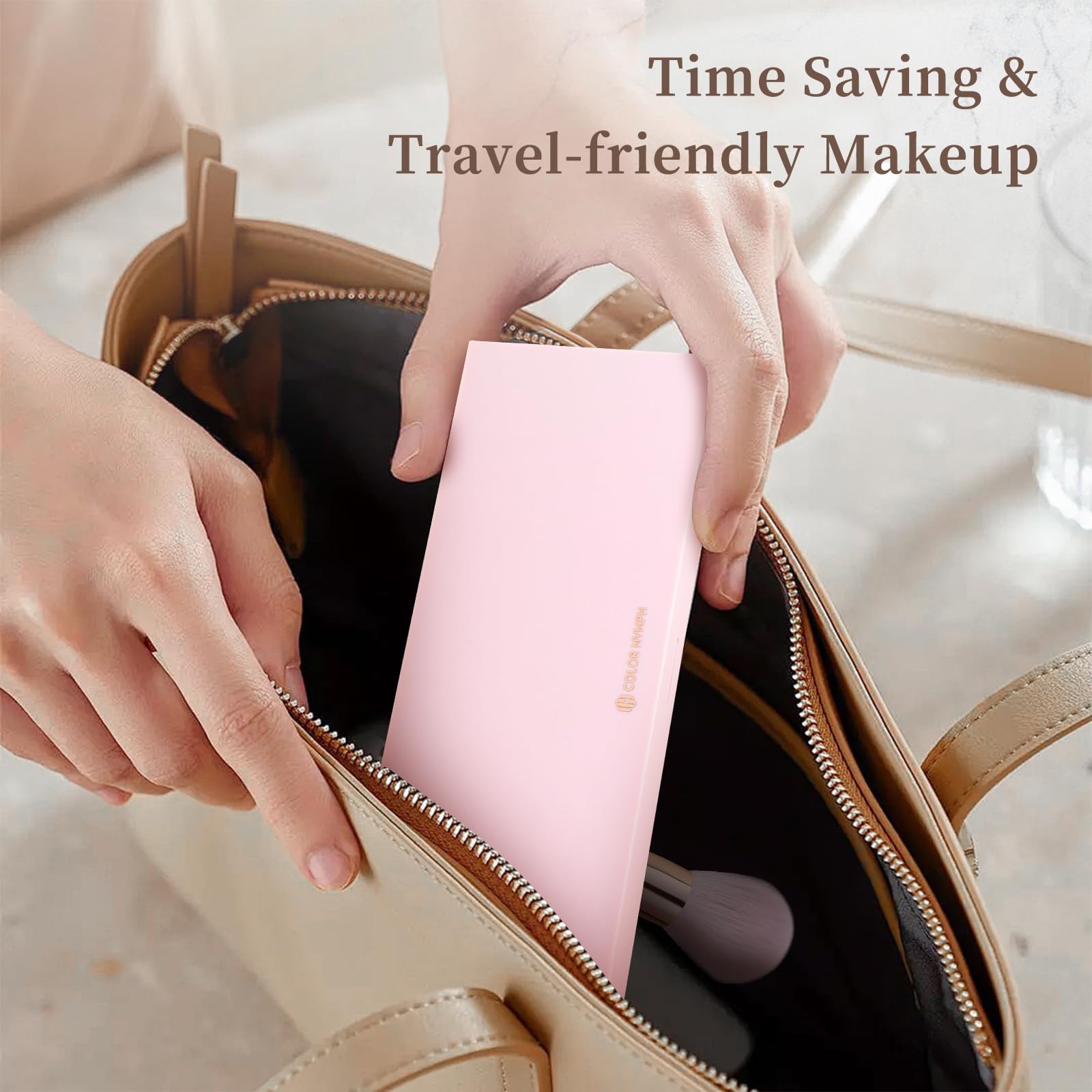 Color Nymph Naked Eyeshadow & Blush Palette Set – Highly Pigmented, Travel-Friendly Face Palette