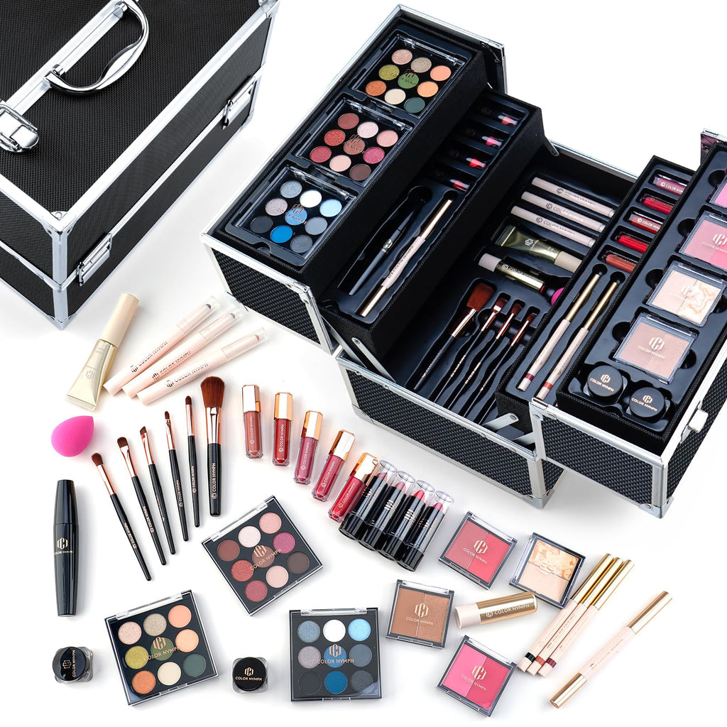 Color Nymph All-in-One Makeup Set for Teens & Women | Train Case Kit