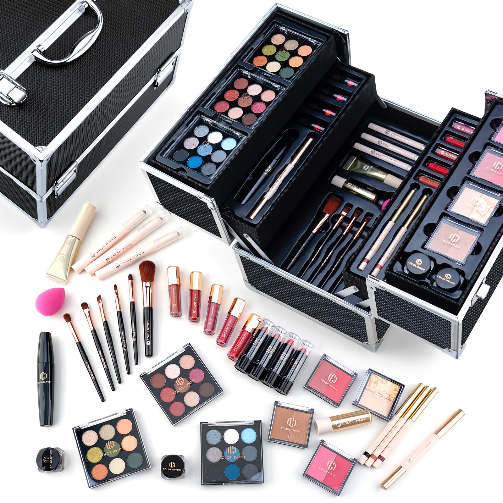 Color Nymph All-in-One Makeup Set for Teens & Women | Train Case Kit