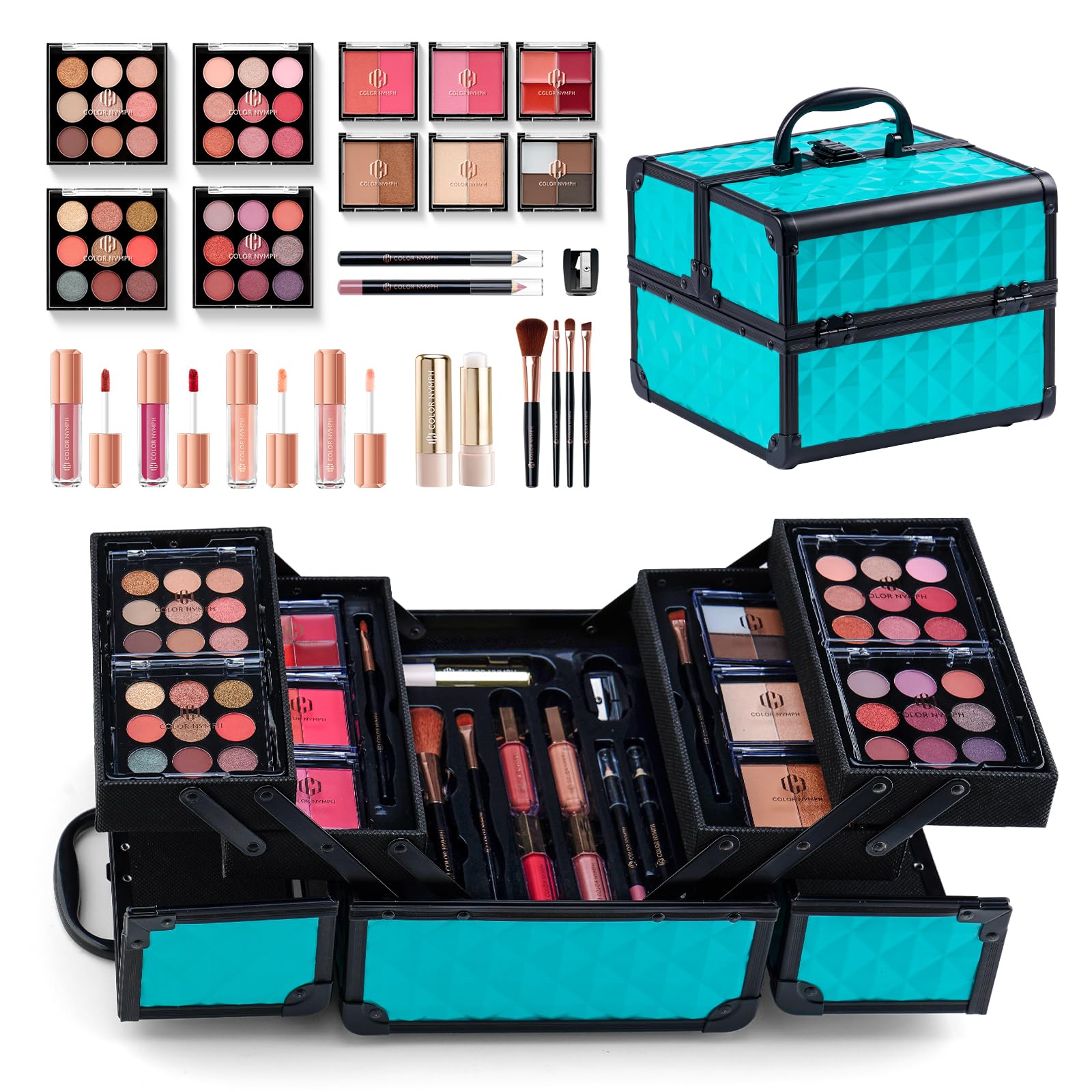 Color Nymph All In One Makeup Kit – 36 Colors, Travel Case, Beginner Friendly