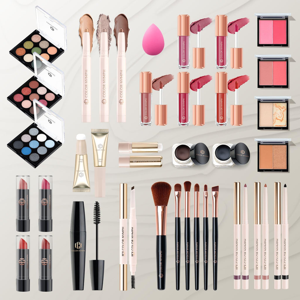 Color Nymph All-in-One Makeup Set for Teens & Women | Train Case Kit