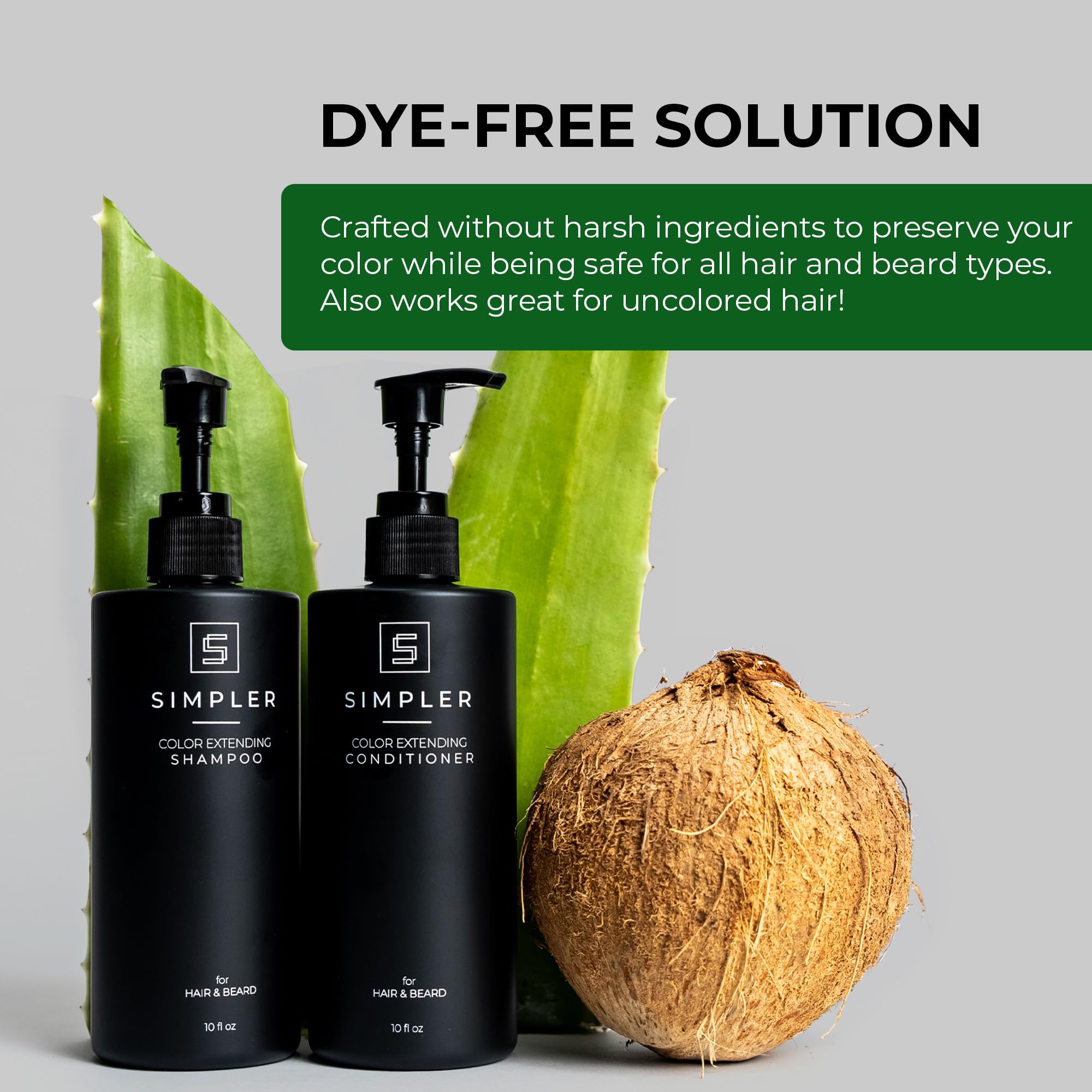 Simpler Hair Color Protecting Shampoo & Conditioner for Men – Bergamot & Cedar