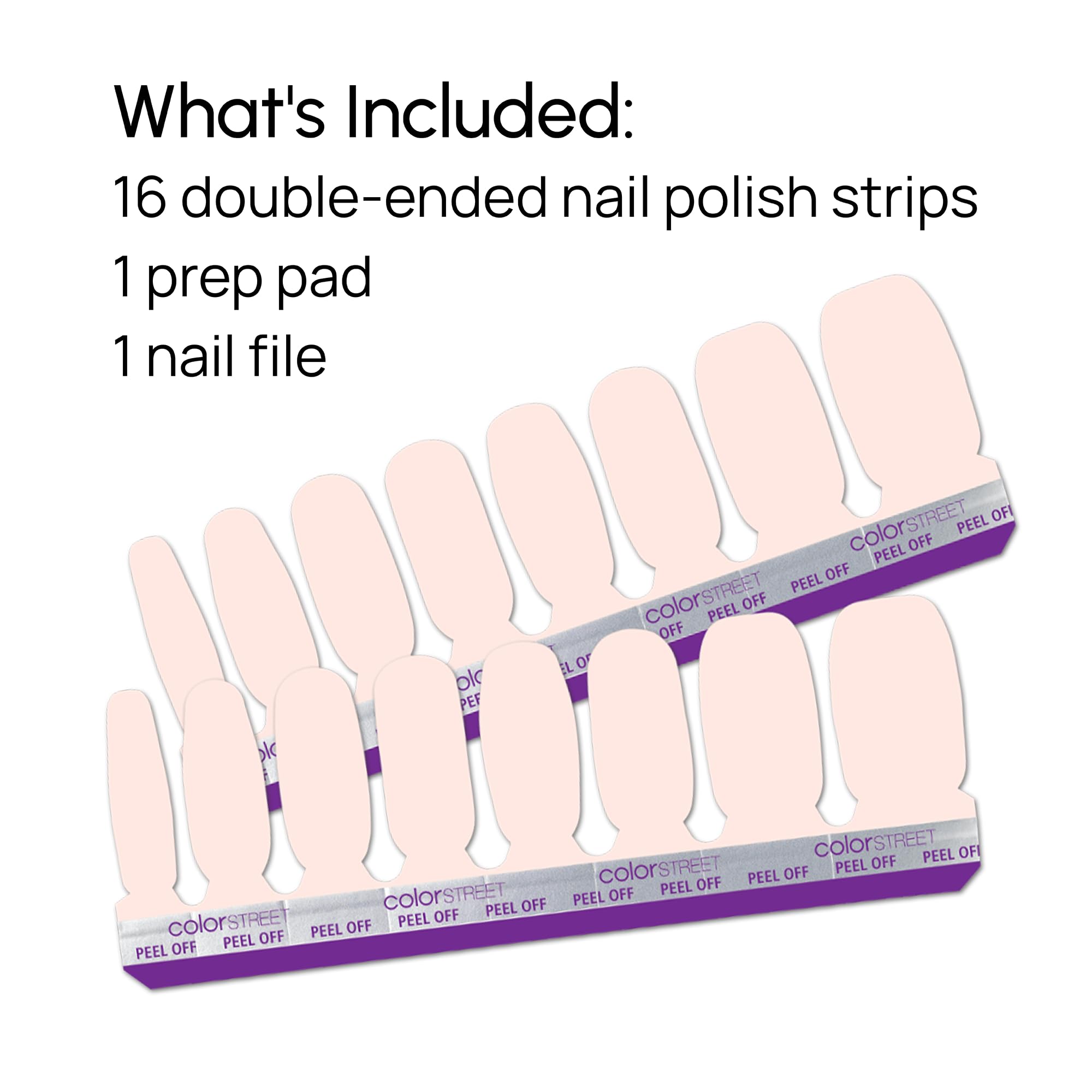 Color Street Ballet Blush Nail Strips - Creme Finish, 16 Double-Ended Pack