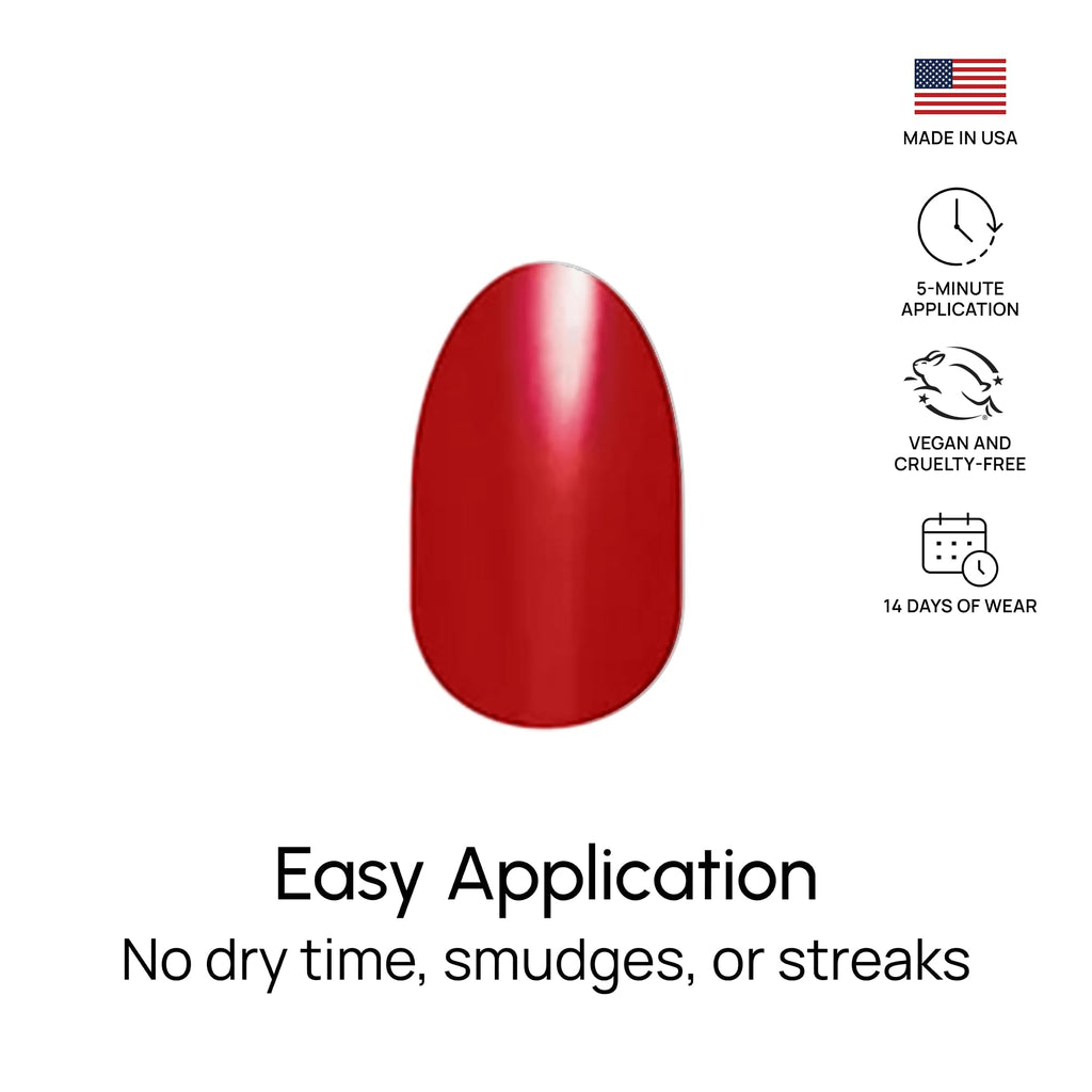 Color Street Beijing Beauty Nail Strips – Creme Finish, Quick Peel, 16 Strips