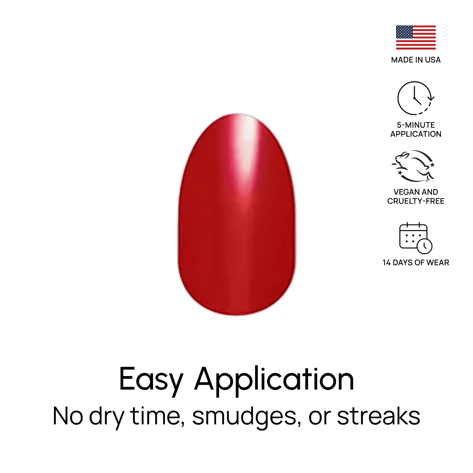 Color Street Beijing Beauty Nail Strips – Creme Finish, Quick Peel, 16 Strips