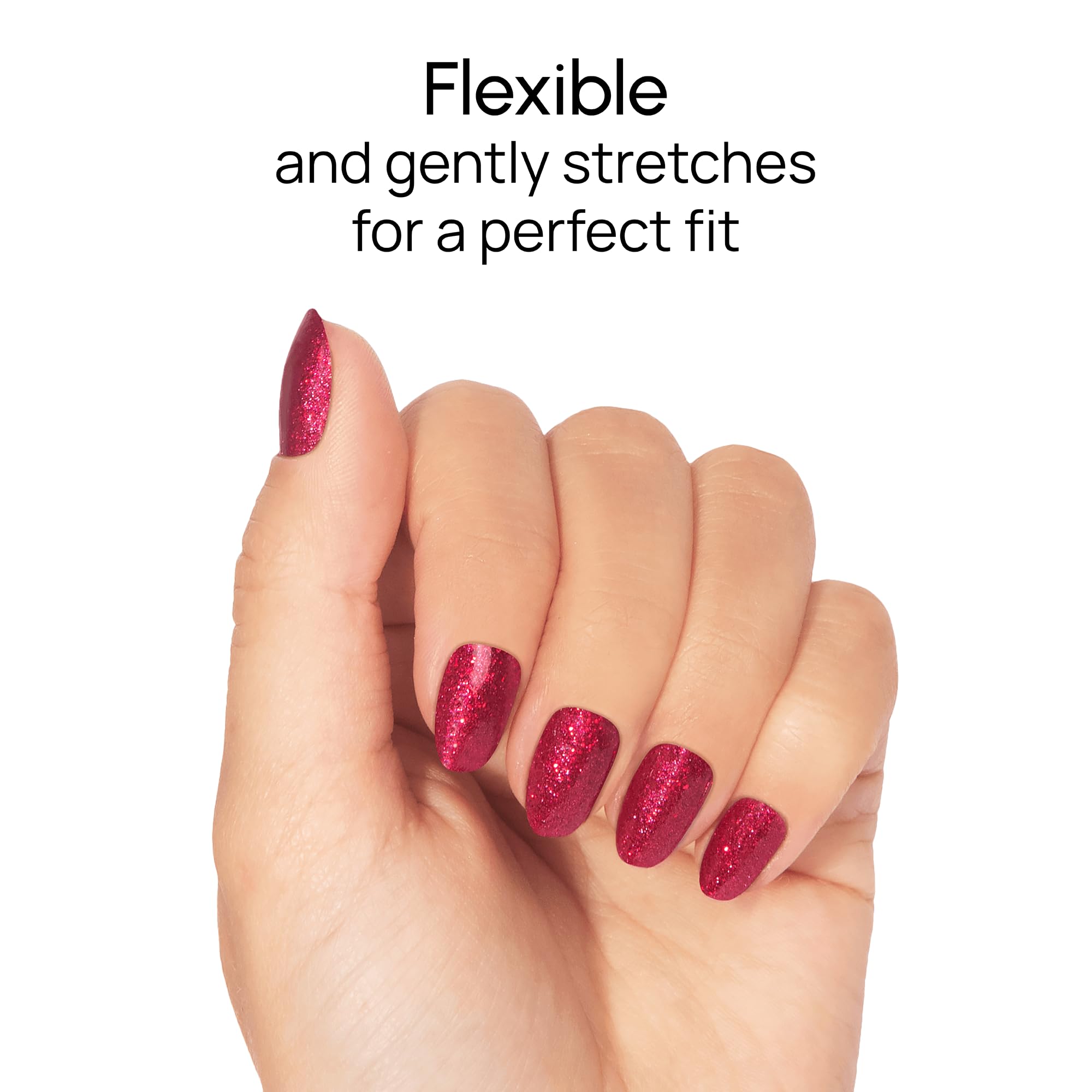 Color Street Cherry on Top Nail Strips | Ruby Red Glitter