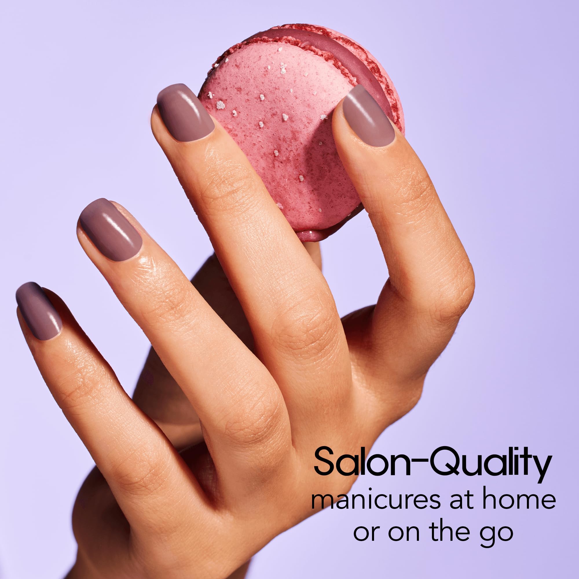 Color Street Macaron Nail Strips – Sheer Deep Mauve Creme Jelly Finish