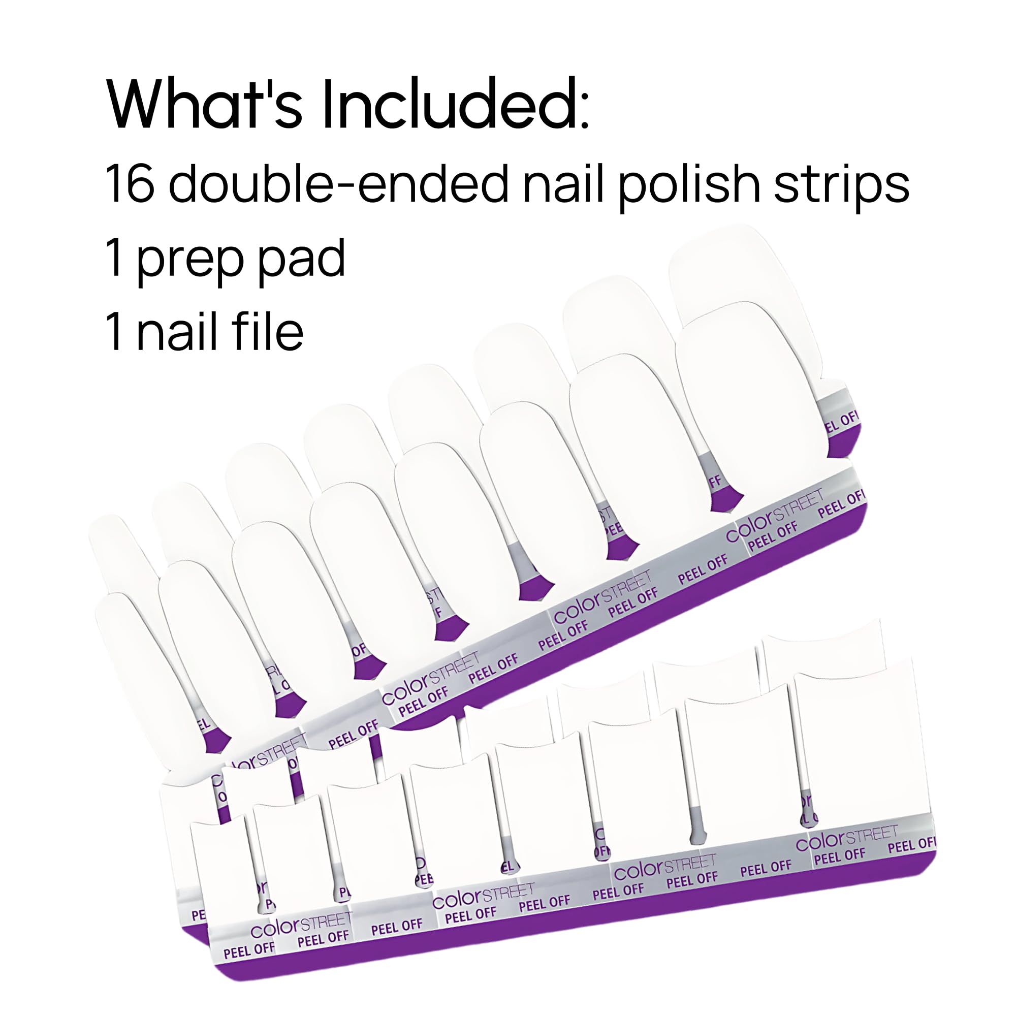 Color Street Meet Me in Paris French Nail Strips – Creme Tips & Clear Overlay