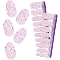 Color Street Shimmer Down Nail Strips – Rosy Pink Glitter, 16 Double-Ended, Made in USA