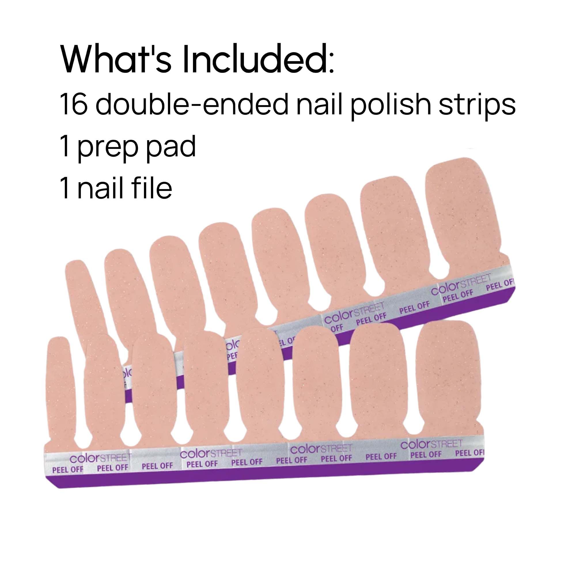 Color Street Vanilla Romance Glitter Nail Strips – No Dry Time, Salon-Quality at Home