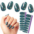 Color Street Yule Love It Teal Confetti Nail Strips | Holiday Manicure