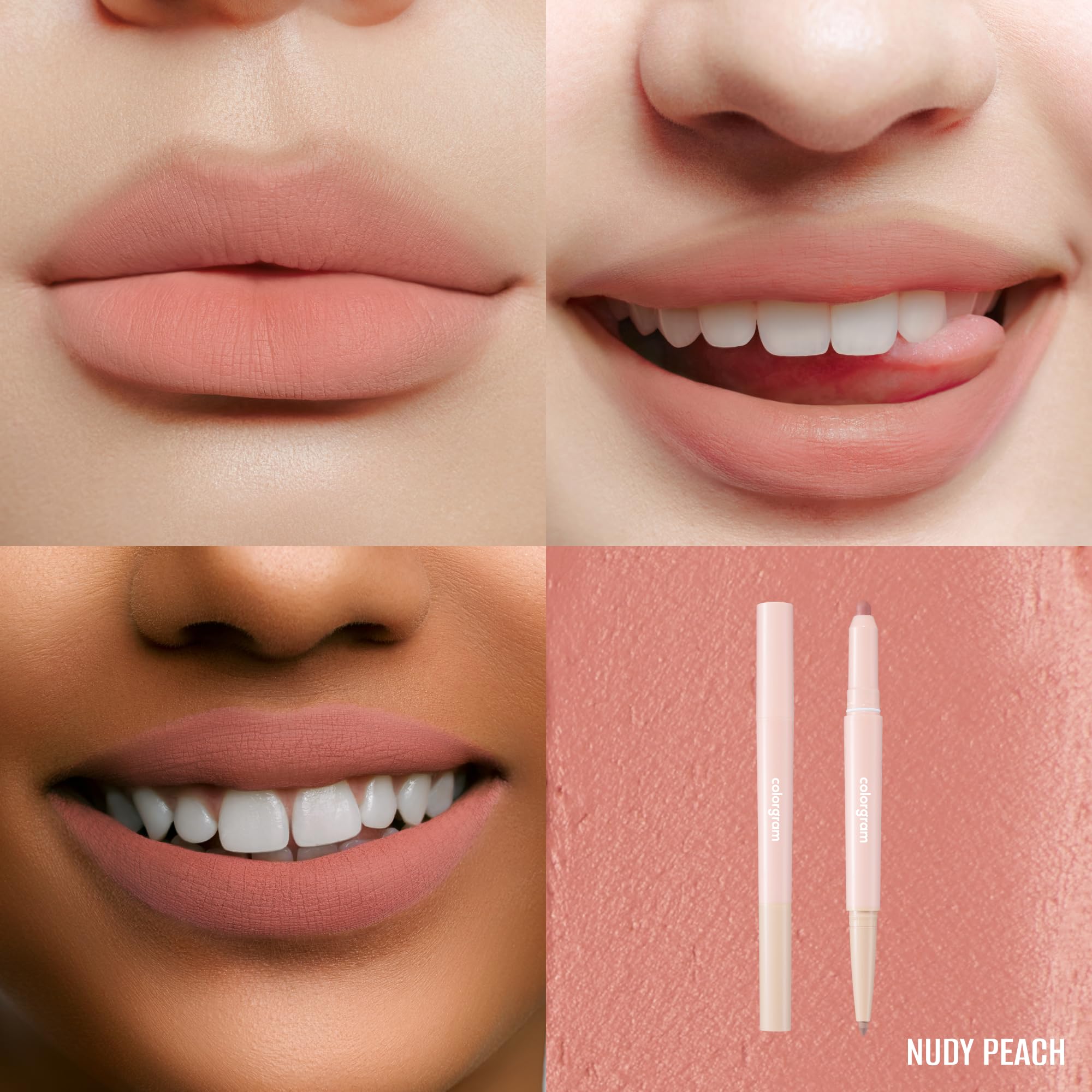COLORGRAM All In One Over-Lip Maker 03 Peach Beige | Lip Liner & Contour, Matte Finish, Fuller-Look Lips, Waterproof