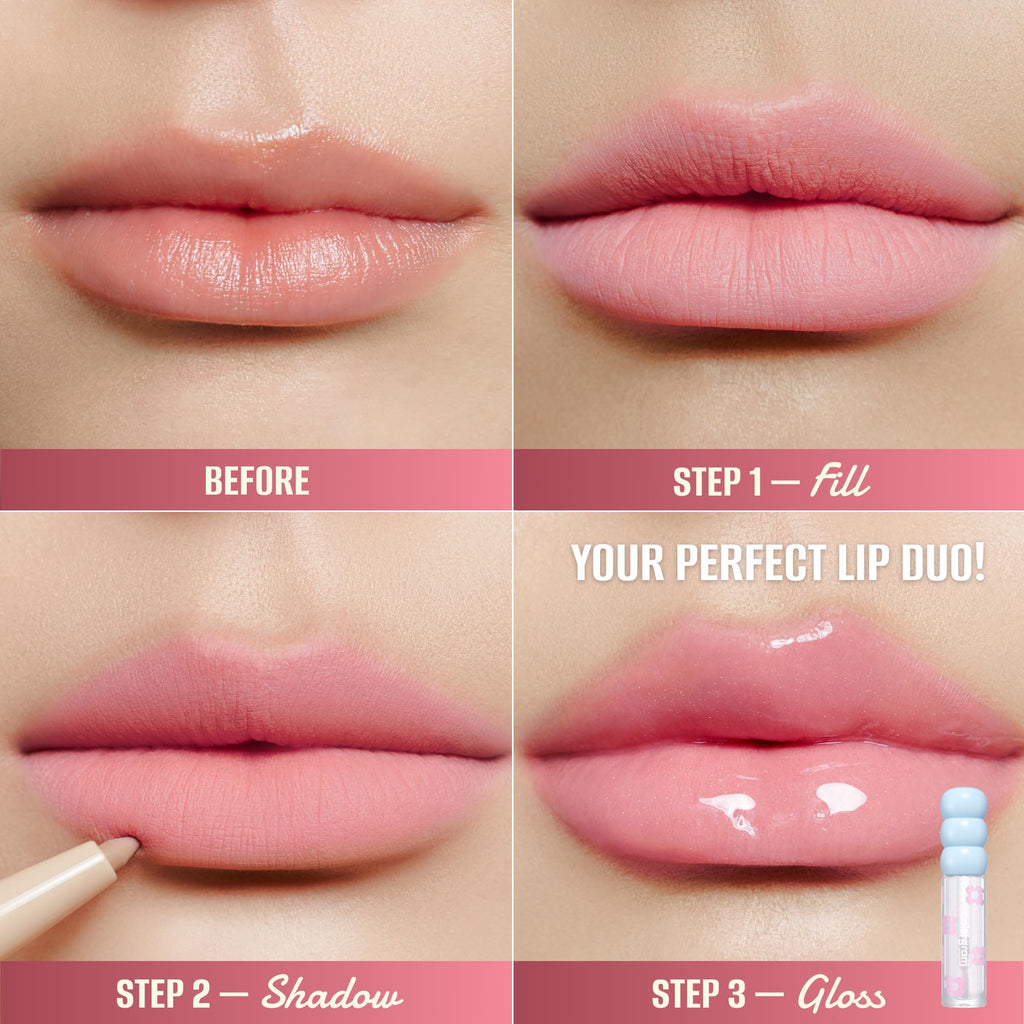 COLORGRAM All In One Over-Lip Maker 03 Peach Beige | Lip Liner & Contour, Matte Finish, Fuller-Look Lips, Waterproof