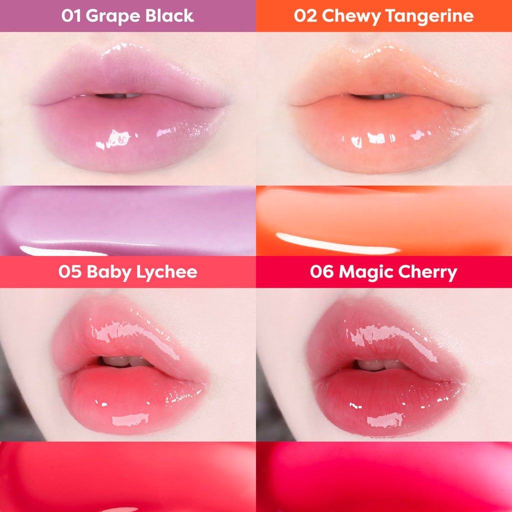 COLORGRAM Fruity Glass Gloss 04 Farewell Guava – Glass-Like Shine Lip Tint