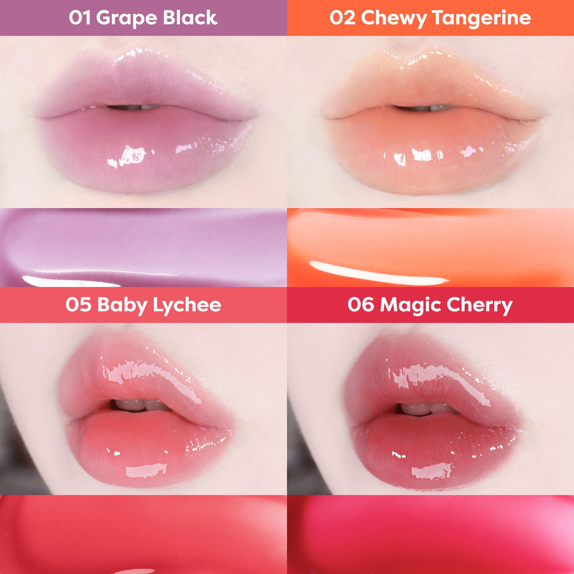 COLORGRAM Fruity Glass Gloss 04 Farewell Guava – Glass-Like Shine Lip Tint