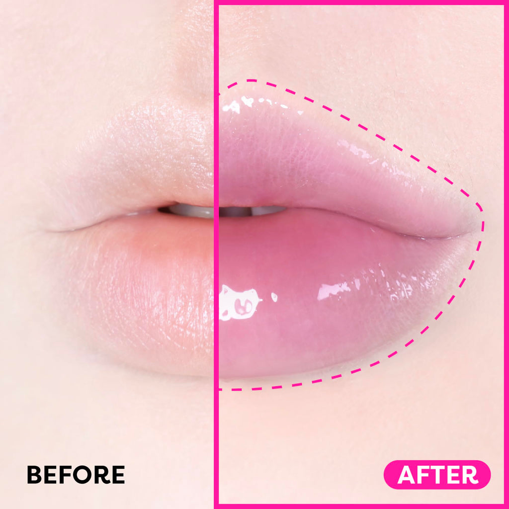 COLORGRAM Fruity Glass Gloss 05 Baby Lychee – Non-Sticky Lip Gloss with Glass Shine