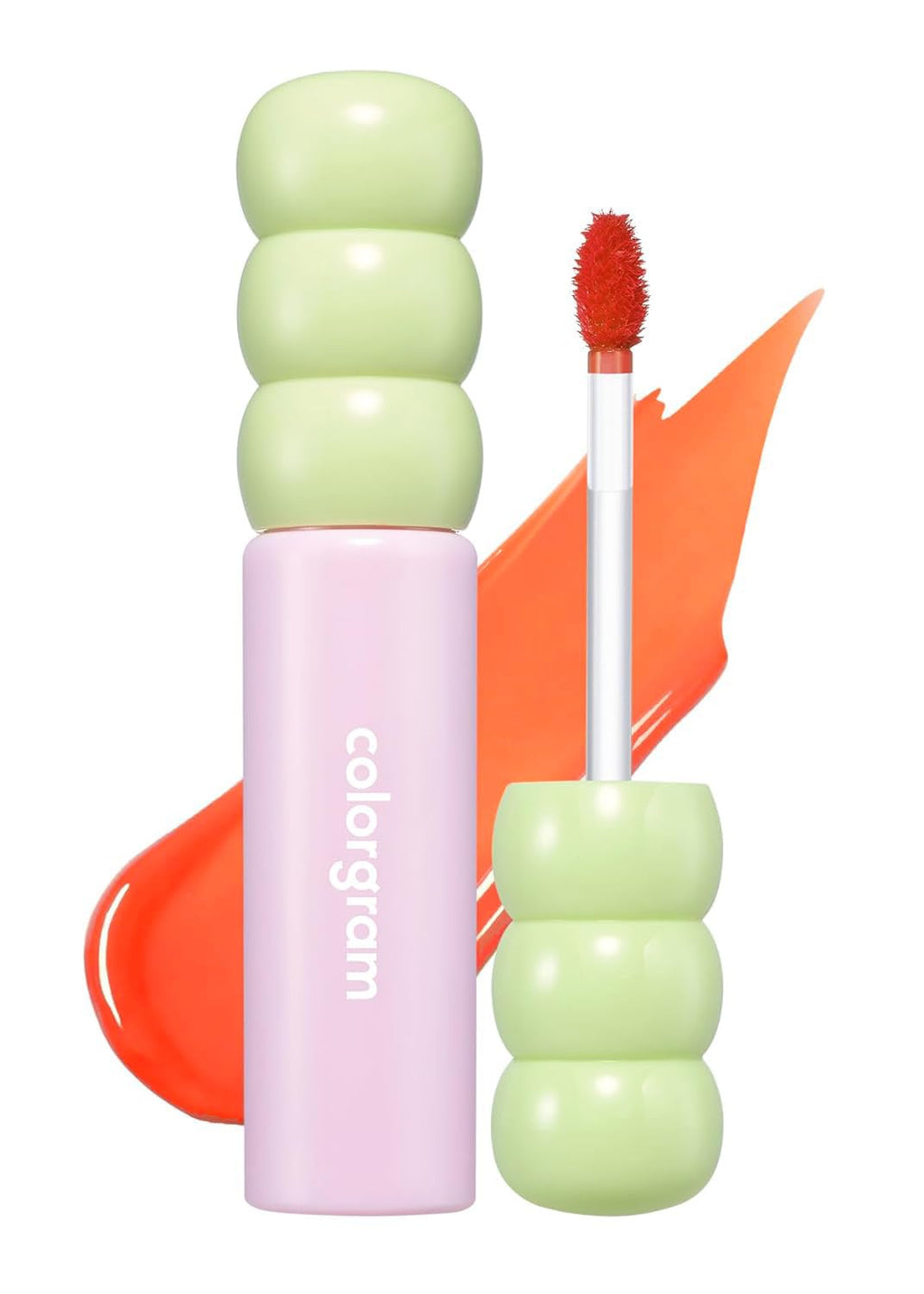 COLORGRAM Fruity Glass Tint 01 Apricot – Long-Lasting, Waterproof Lip Stain | Korean Lip Gloss 0.11 oz