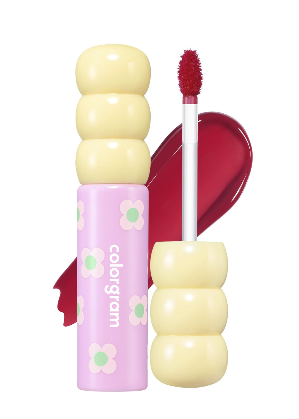 COLORGRAM Fruity Glass Tint 08 Lovely Raspberry | Long-Lasting Lip Stain & Glossy Dewy Finish