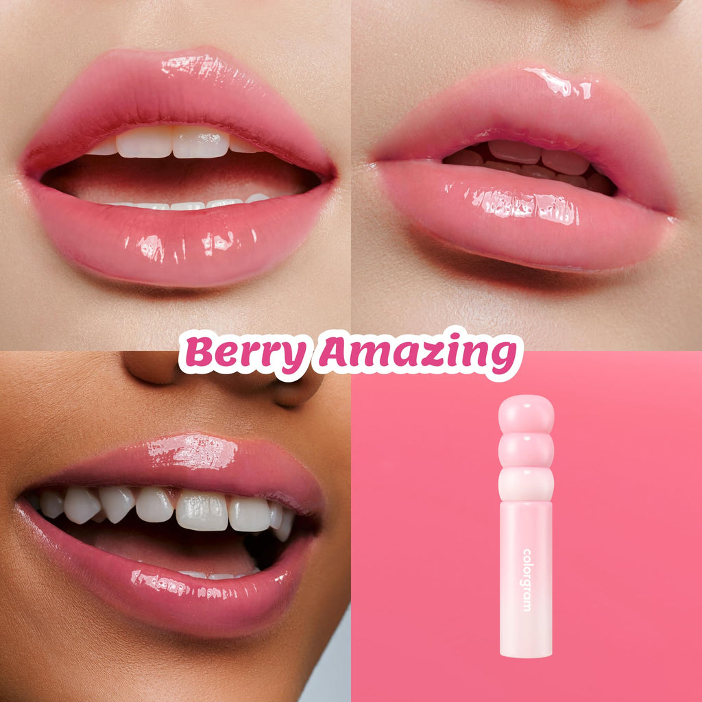 COLORGRAM Fruity Glass Tint Milk 01 Berry Amazing | Hydrating Lip Tint