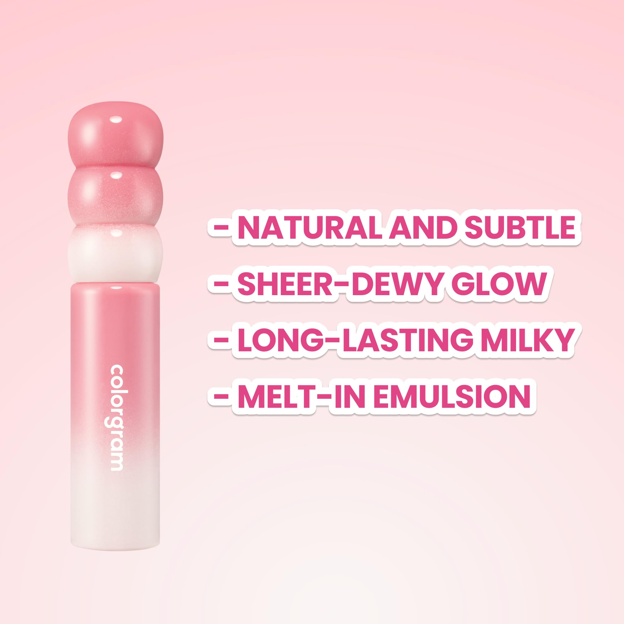 COLORGRAM Fruity Glass Tint Milk 01 Berry Amazing | Hydrating Lip Tint